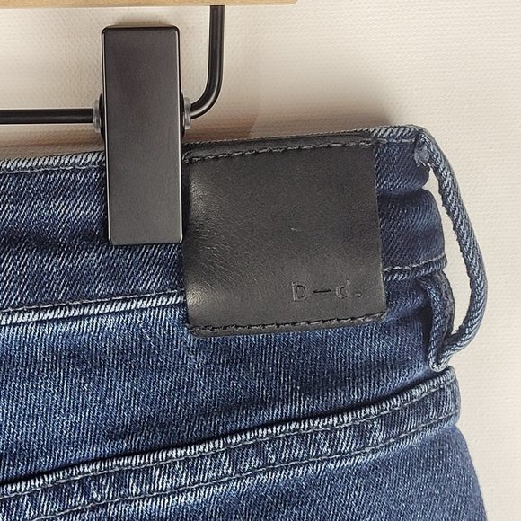 Dish Denim Jeans Women W33 L28 Blue High Rise Skinny Medium Wash Stretch Zip - Picture 8 of 16